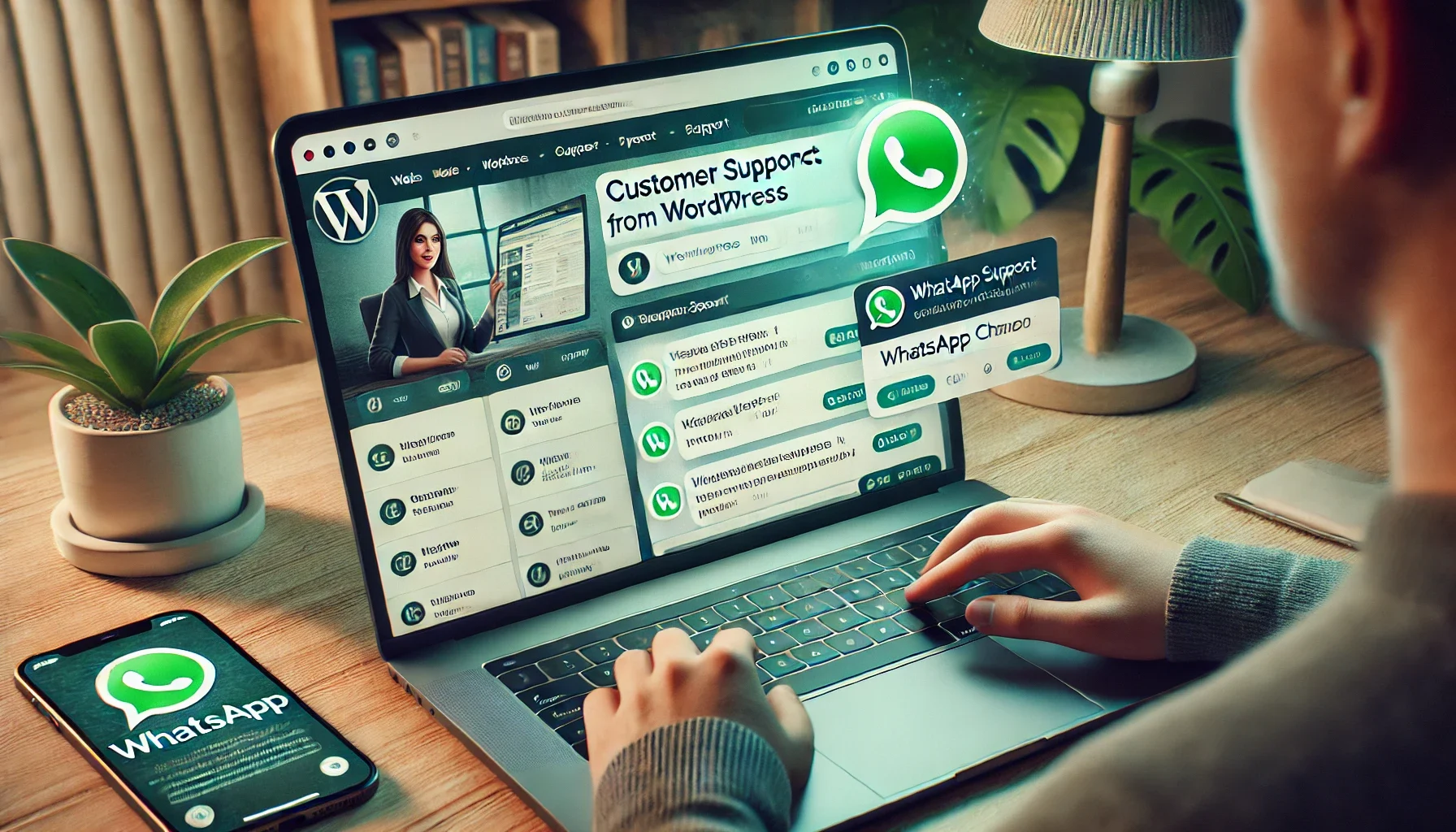 WhatsApp chat WordPress